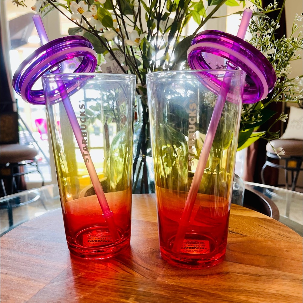 Starbucks Ombré Sunset Glass Reusable Tumbler - Picture 13 of 16